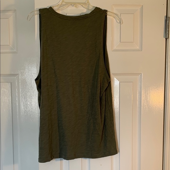 Madewell Relaxed Green Sleeveless Tank Top - Picture 3 of 4